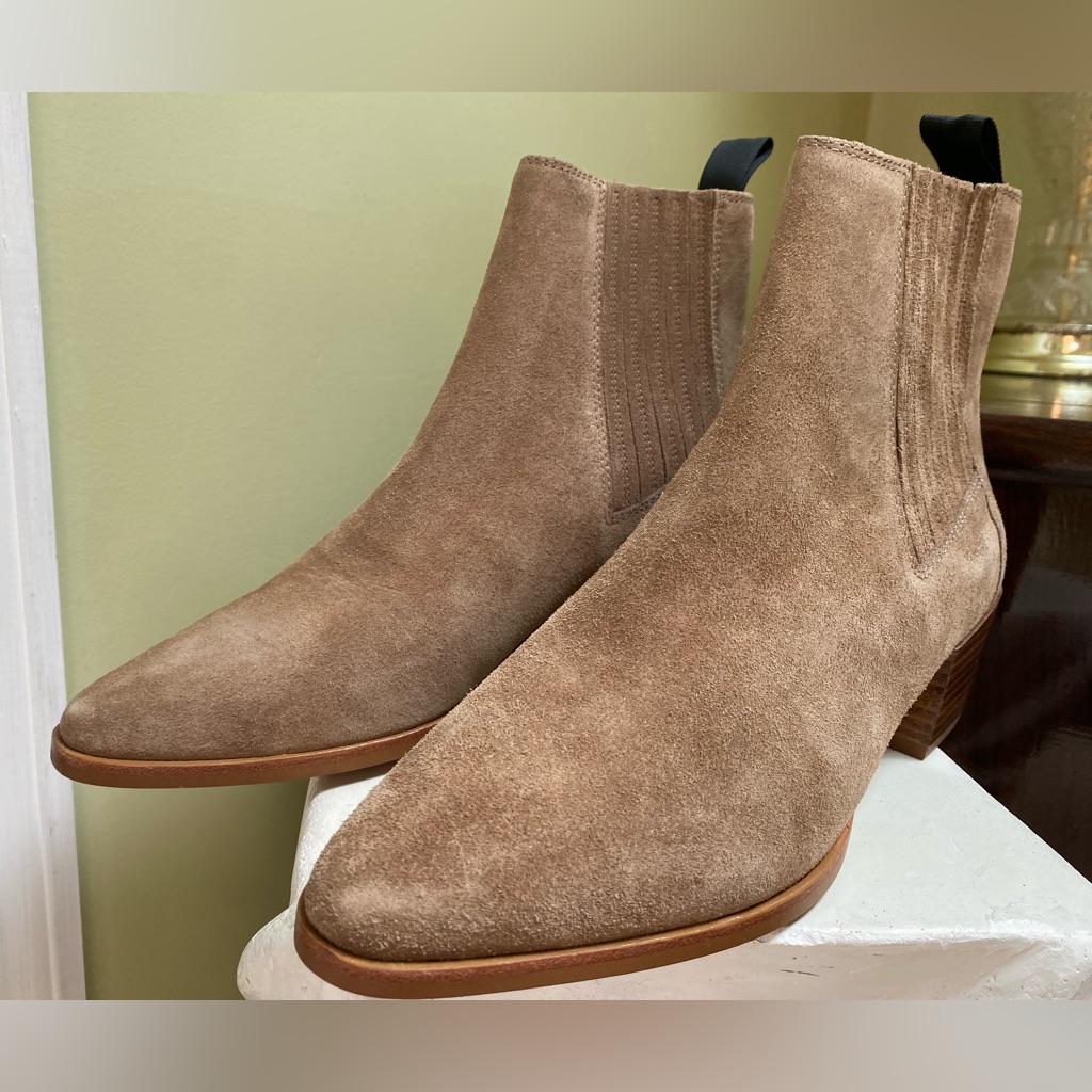 Rag & Bone Rover Taupe Suede Ankle Boots Size 39 Women H28n3